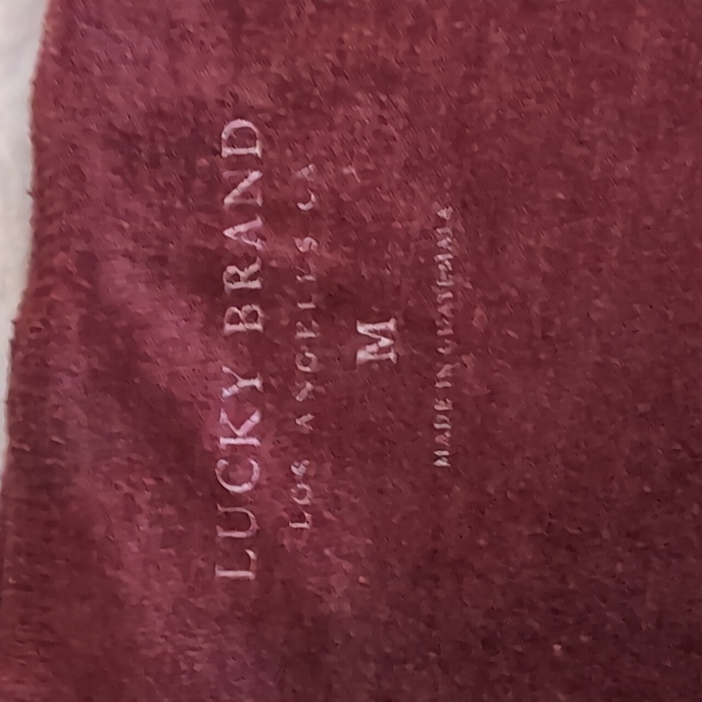 Lucky Brand| Dusk Rose Scoop Neck Short Sleeved T-shirt Polyester Cotton Blend - Picture 6 of 11